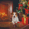 Aesthetic Christmas Dog Diamond Paintings