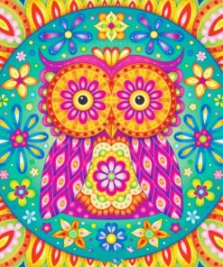 Aesthetic Colorful Mandala Owl Diamond Paintings