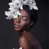 Aesthetic Floral Black Woman Diamond Paintings