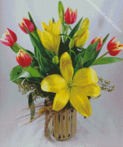 Aesthetic Lilies And Tulips Diamond Painting