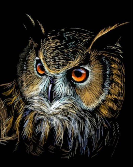 Aesthetic Long Eared Owl Diamond Painting