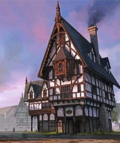 Aesthetic Medieval Inn Diamond Painting