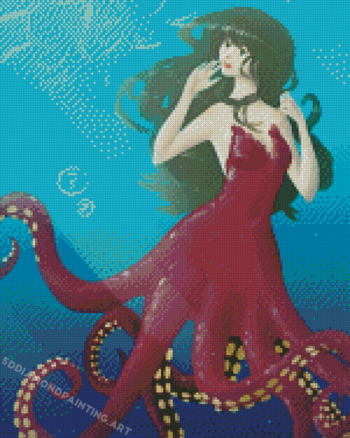 Aesthetic Octopus Lady Diamond Paintings