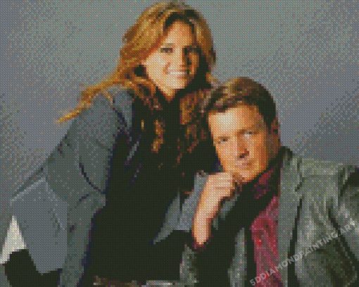 Aesthetic Rick Castle And Kate Beckett From Castle Diamond Paintings
