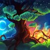 Aesthetic Tree Night And Day Diamond Painting