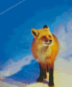 Aesthetic Fox In Snow Diamond Paintings