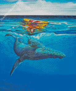 Aesthetic Humpback Whale Diamond Painting