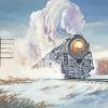 Aesthetic Train In Snow Art Diamond Painting