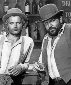 Black And White Terence Hill And Bud Spencer Diamond Paintings