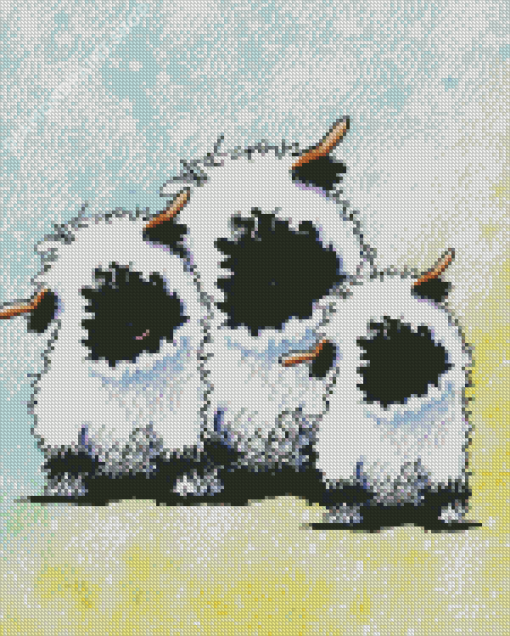 Blacknose Sheep Art Diamond Paintings