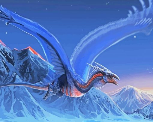 Blue Dragon Creature Diamond Painting