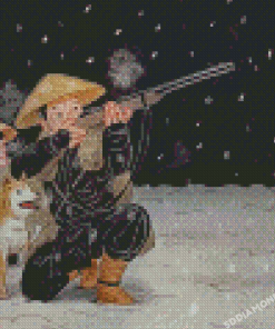Chinese Hunter In Snow Diamond Painting
