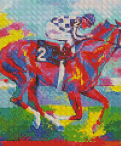 Colorful Secretariat Diamond Painting