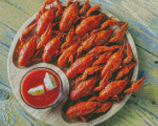 Crayfish With Sauce Diamond Painting