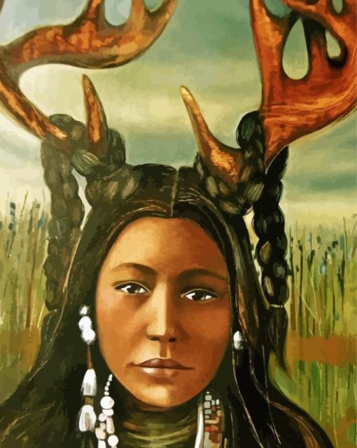 Deer Woman Diamond Paintings