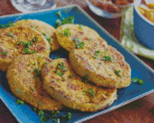 Delicious Fried Green Tomatoes Food Diamond Paintings