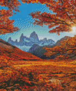 Fall In Mountain Diamond Paintings