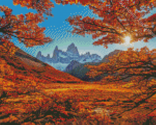 Fall In Mountain Diamond Paintings