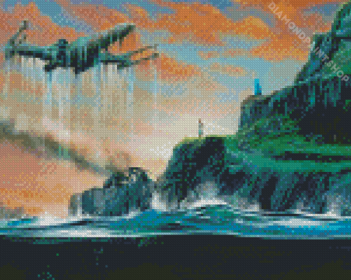 Fantasy Star Wars Ship Art Diamond Painting