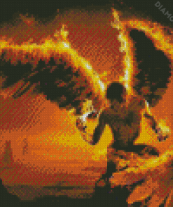 Fire Male Angel Diamond Painting