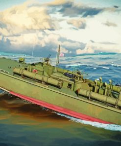 Green Patrol Torpedo Boat Pt 109 Diamond Paintings