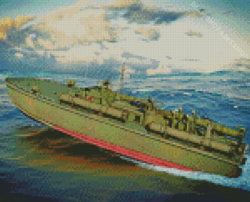 Green Patrol Torpedo Boat Pt 109 Diamond Paintings