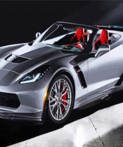 Grey Corvette Stingray Diamond Painting