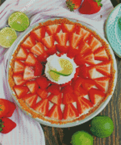 Lemon And Strawberry Pie Diamond Painting