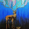 Magic Gold Deer Art Diamond Painting