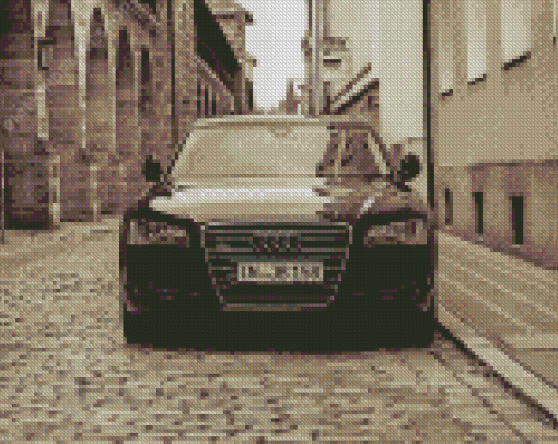 Monochrome Audi A8 Diamond Painting