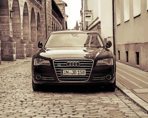 Monochrome Audi A8 Diamond Painting