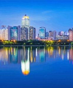 Nanning City Reflection Diamond Painting