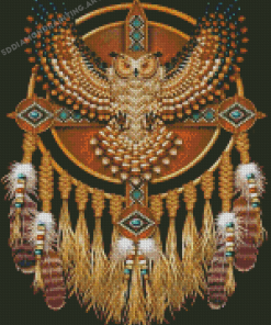 Native Indian Owl Mandala Diamond Painting