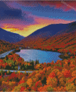 New England In The Fall Foliage Diamond Paintings