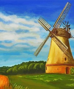 Old Abstract Windmills Diamond Paintings