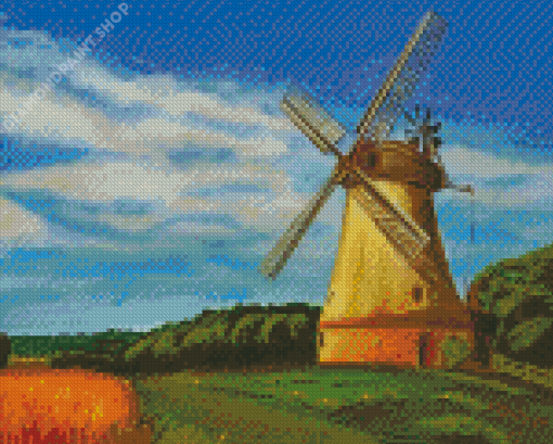 Old Abstract Windmills Diamond Paintings