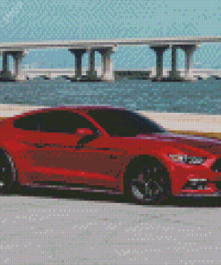 Ruby Red Mustang Gt Diamond Paintings