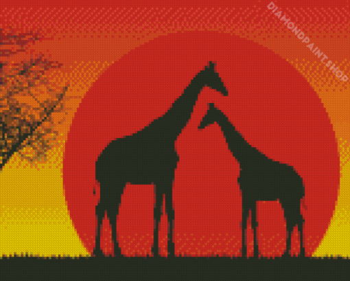 Safari Sunset Diamond Paintings