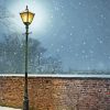 Snowy Victorian Lamppost Diamond Paintings