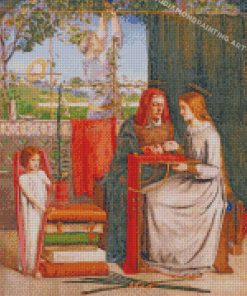 The Childhood Of The Virgin Mary Gabriel Rossetti Diamond Paintings