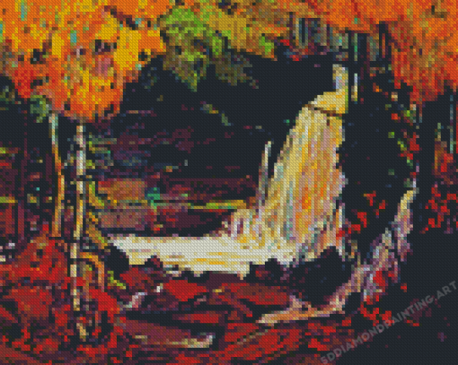 Woodland Waterfall By Tom Tompson Diamond Painting