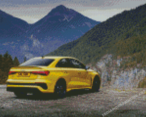 Yellow Audi Rs3 Diamond Painting