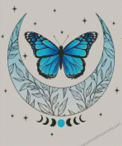 Aesthetic Butterfly And Moon Diamond Painting