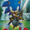 Aesthetic Sonic With Sword Diamond Painting