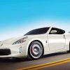 Aesthetic White Nissan 370z Car Diamond Painting