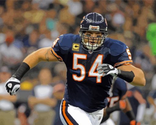 American Football Player Brian Urlacher Diamond Painting