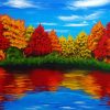 Autumn Lake Art Diamond Painting