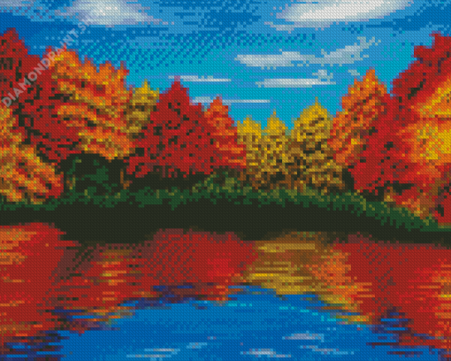 Autumn Lake Art Diamond Painting