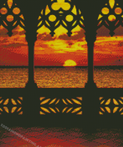 Balcony Sunset Diamond Painting
