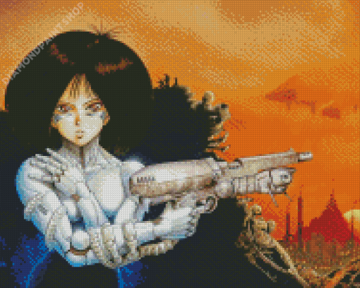 Battle Angel Alita Illustartion Diamond Painting